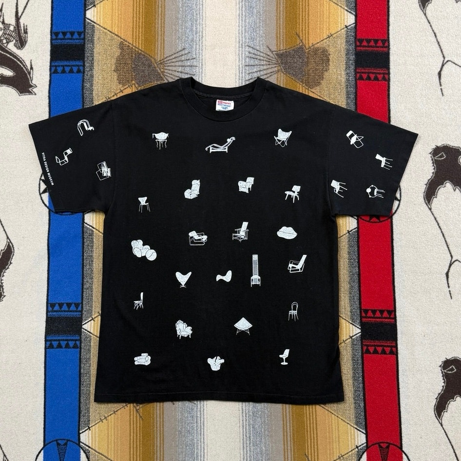 Vintage Vitra Design Museum T-Shirt Chairs 90s Art Eames Herman Miller Large